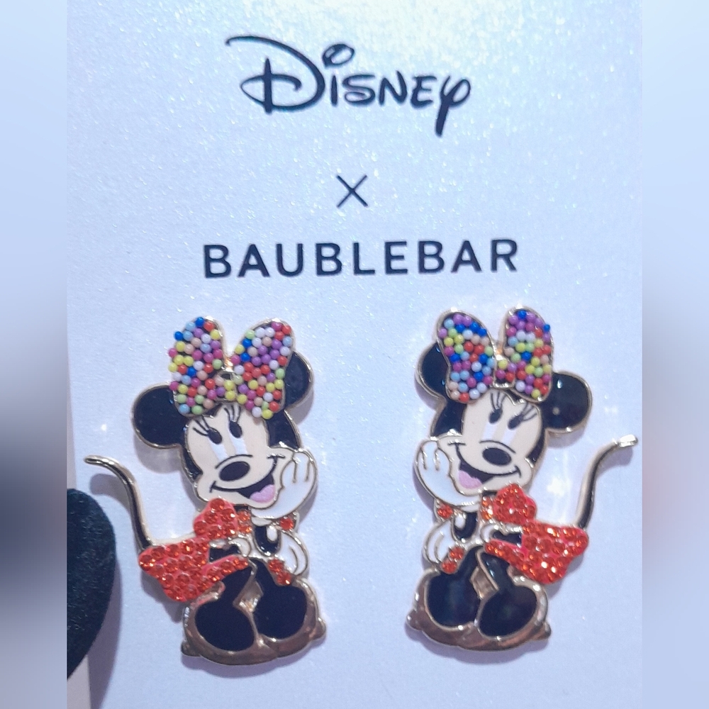 Disney X BaubleBar New In Package Minnie Mouse Earrings